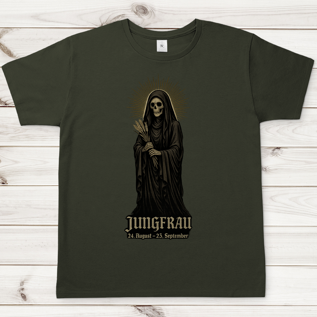 Herren T-Shirt Der Tod als Jungfrau