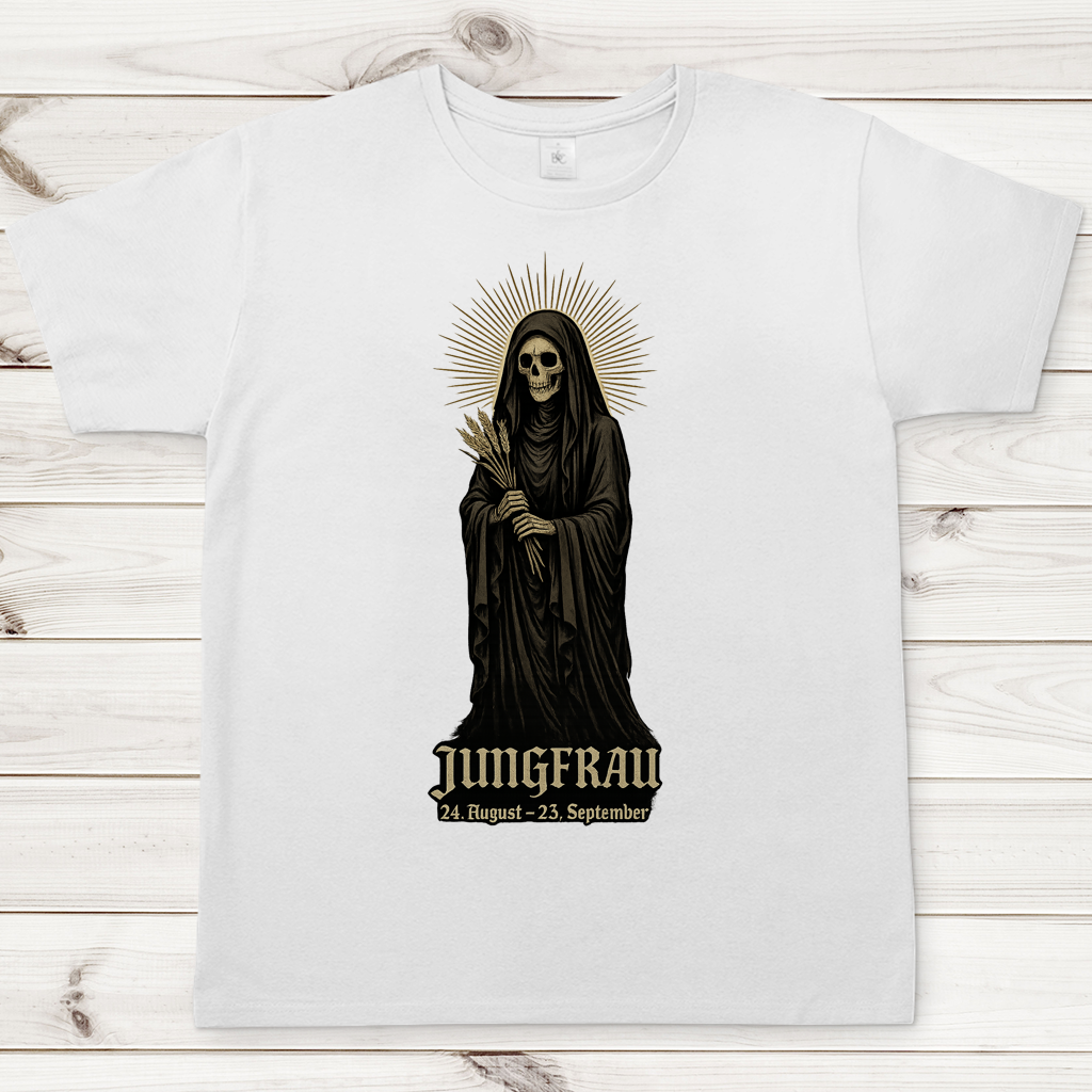 Herren T-Shirt Der Tod als Jungfrau