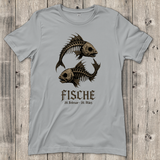 Damen T-Shirt Skeletalfische im Yin-Yang-Muster