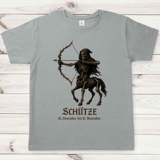 Herren T-Shirt Skelett-Schütze des Zodiaks