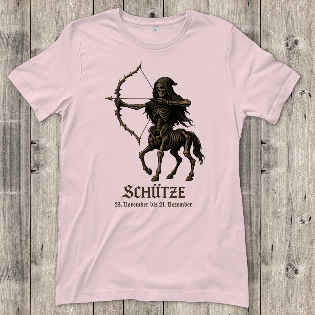 Damen T-Shirt Skelett-Schütze des Zodiaks