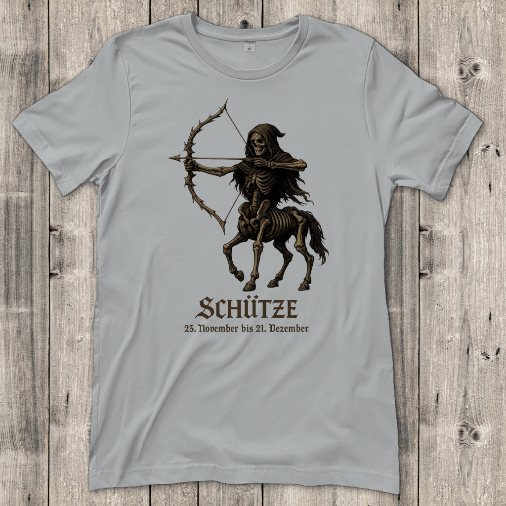 Damen T-Shirt Skelett-Schütze des Zodiaks