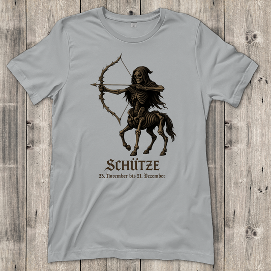 Damen T-Shirt Skelett-Schütze des Zodiaks