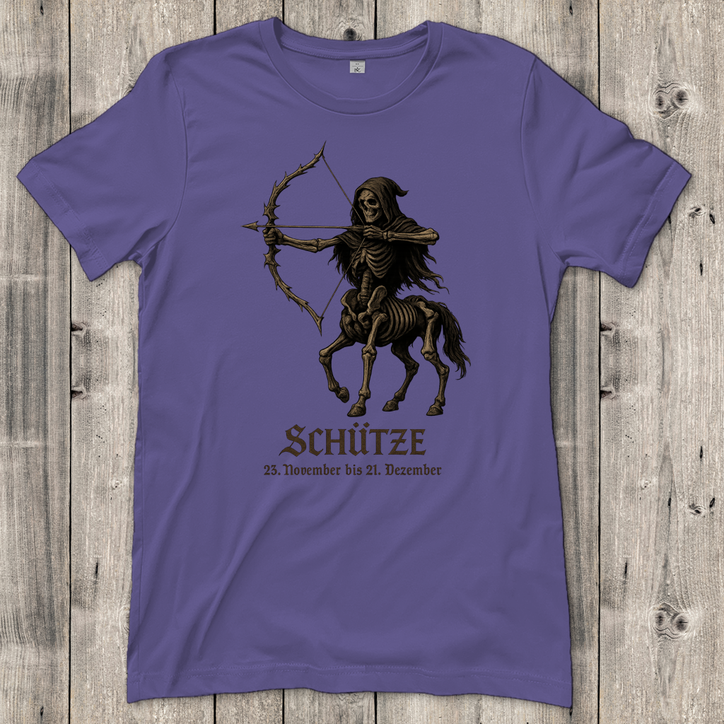 Damen T-Shirt Skelett-Schütze des Zodiaks