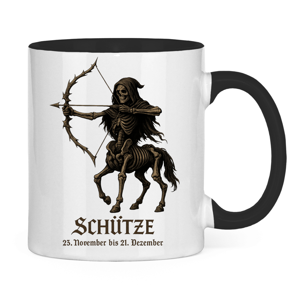 Tasse zweifarbig Skelett-Schütze des Zodiaks