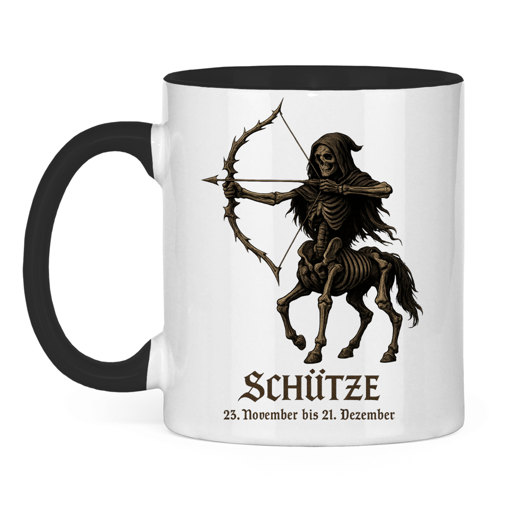 Tasse zweifarbig Skelett-Schütze des Zodiaks