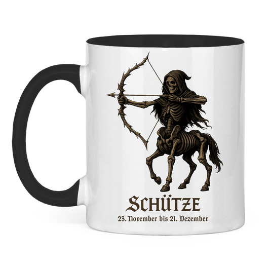 Tasse zweifarbig Skelett-Schütze des Zodiaks