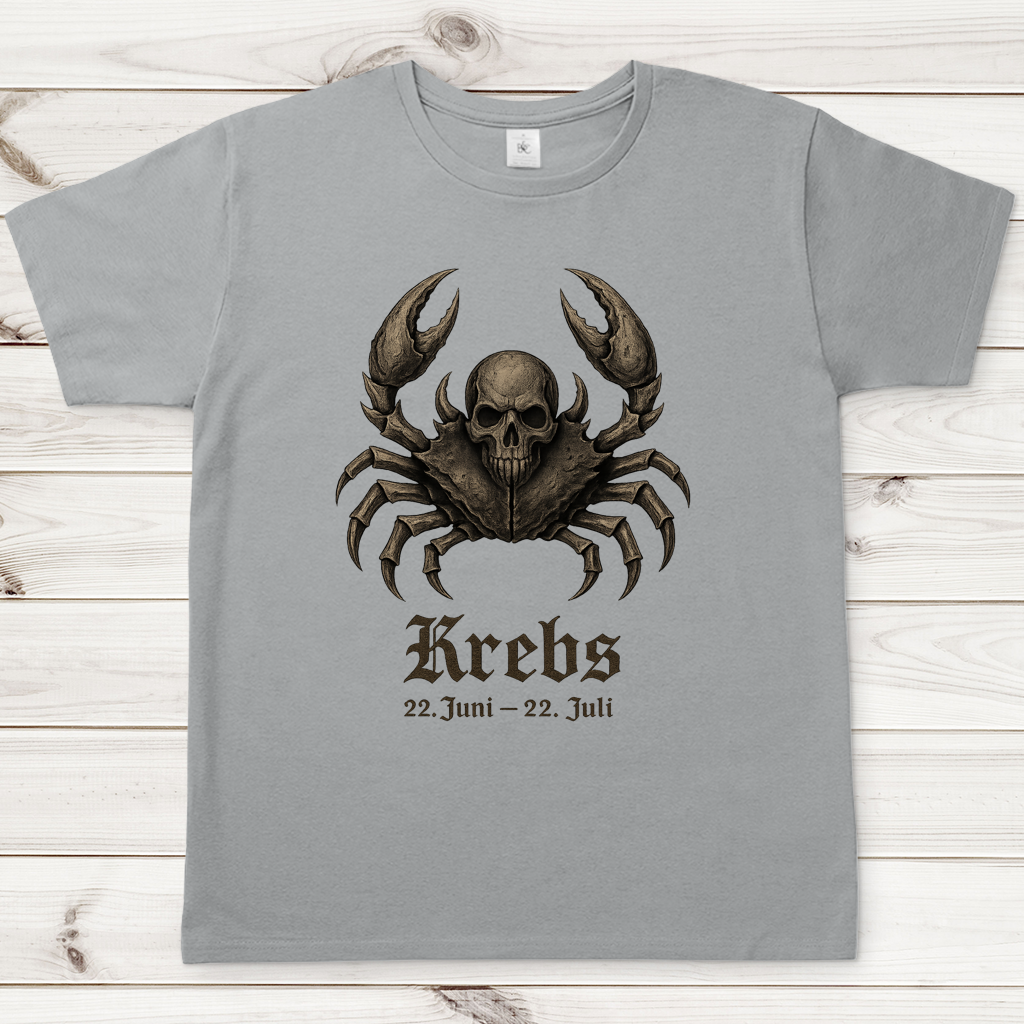 Herren T-Shirt Krebs das macabre Tierkreiszeichen