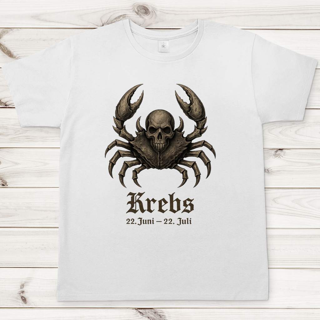 Herren T-Shirt Krebs das macabre Tierkreiszeichen
