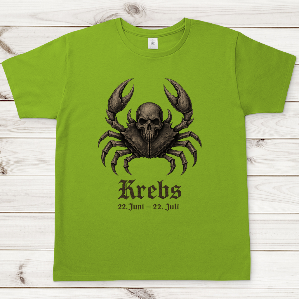Herren T-Shirt Krebs das macabre Tierkreiszeichen