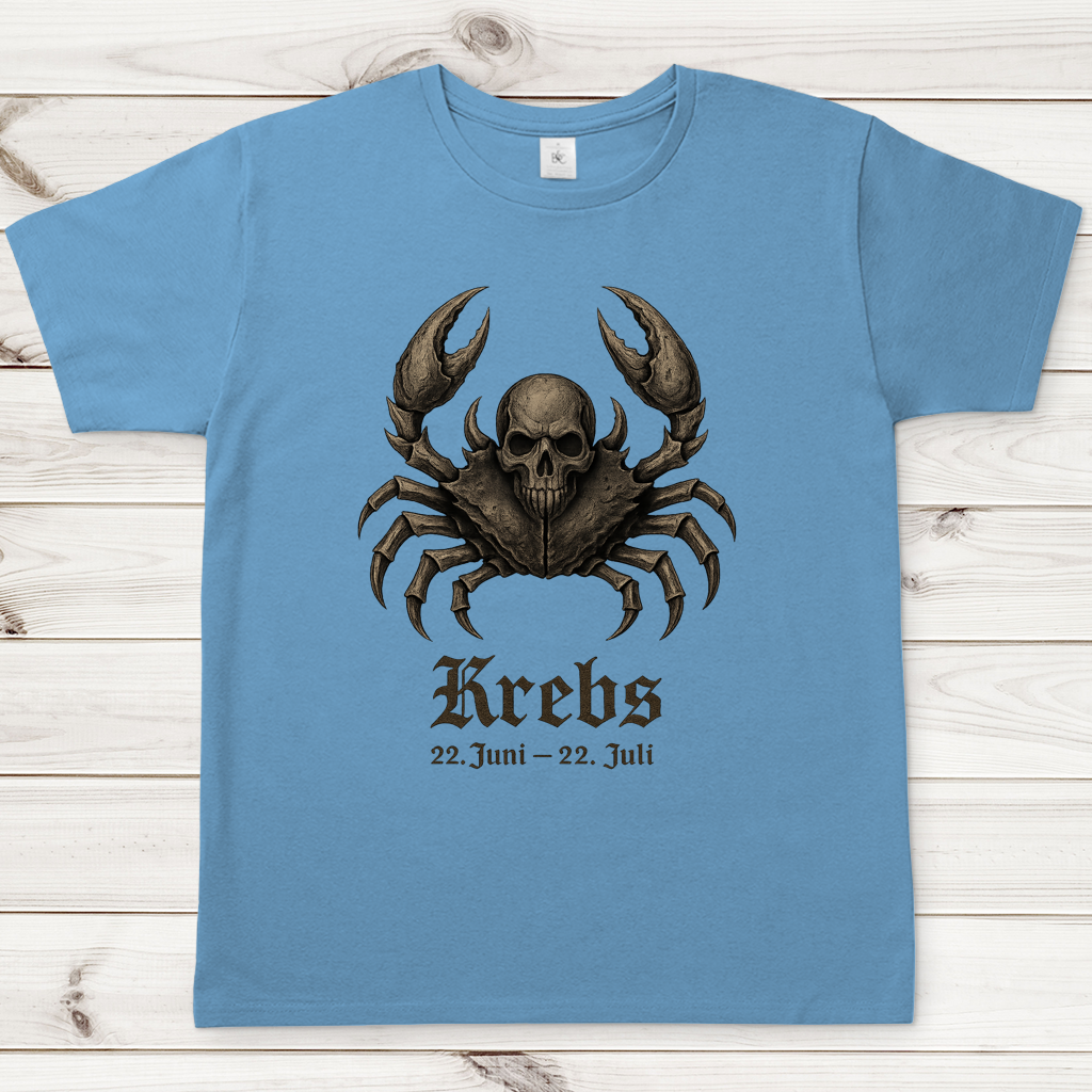 Herren T-Shirt Krebs das macabre Tierkreiszeichen