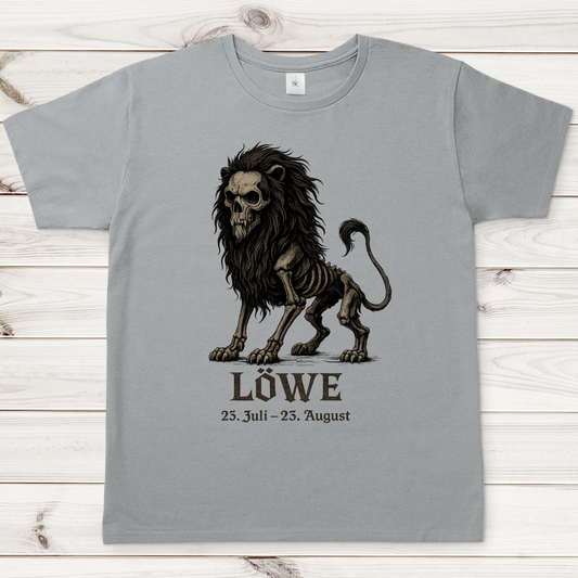 Herren T-Shirt Löwe Skelett