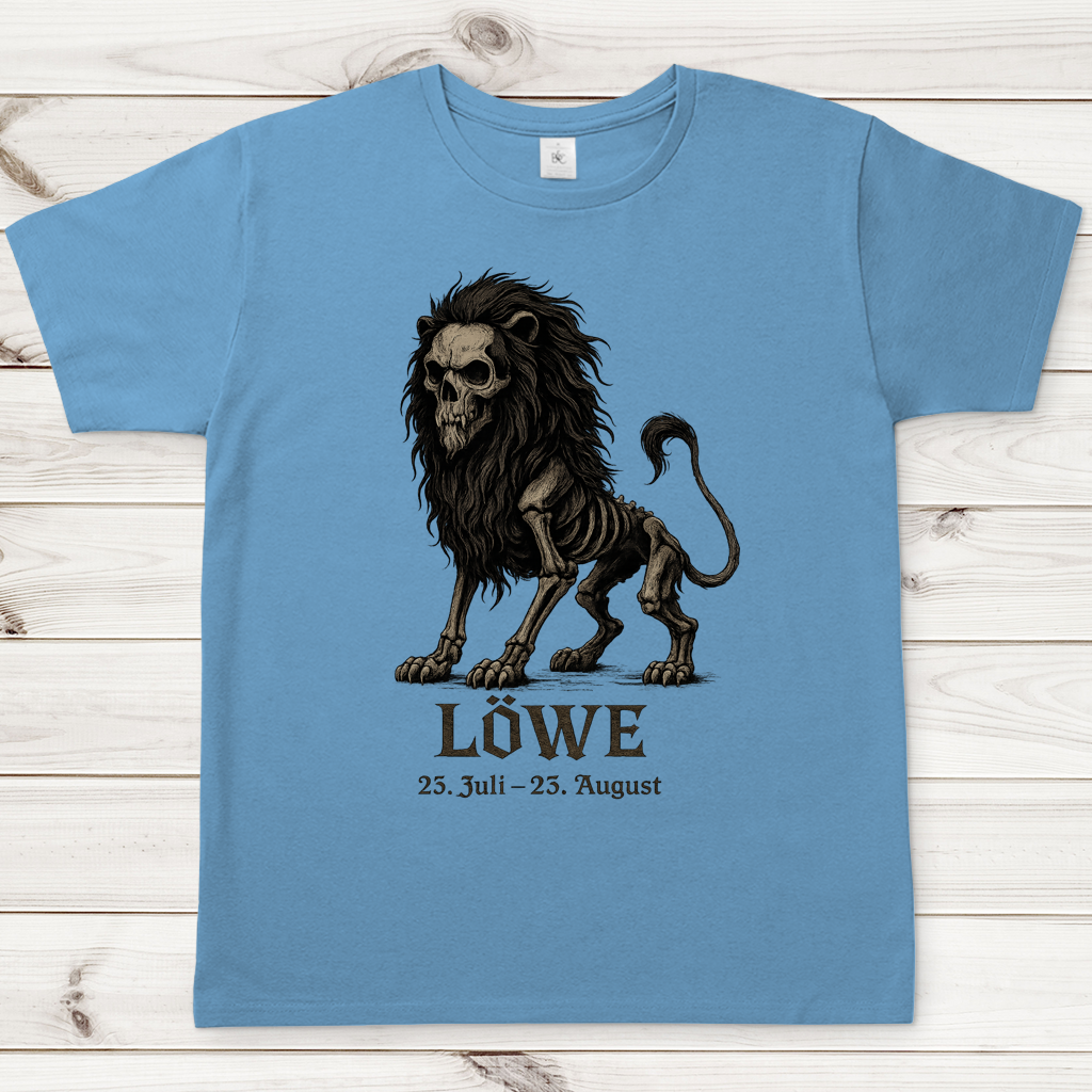 Herren T-Shirt Löwe Skelett