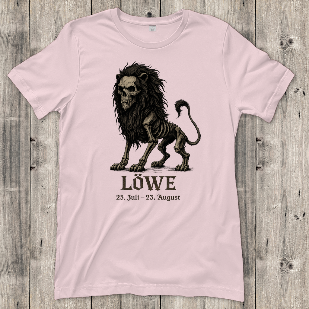Damen T-Shirt Löwe Skelett
