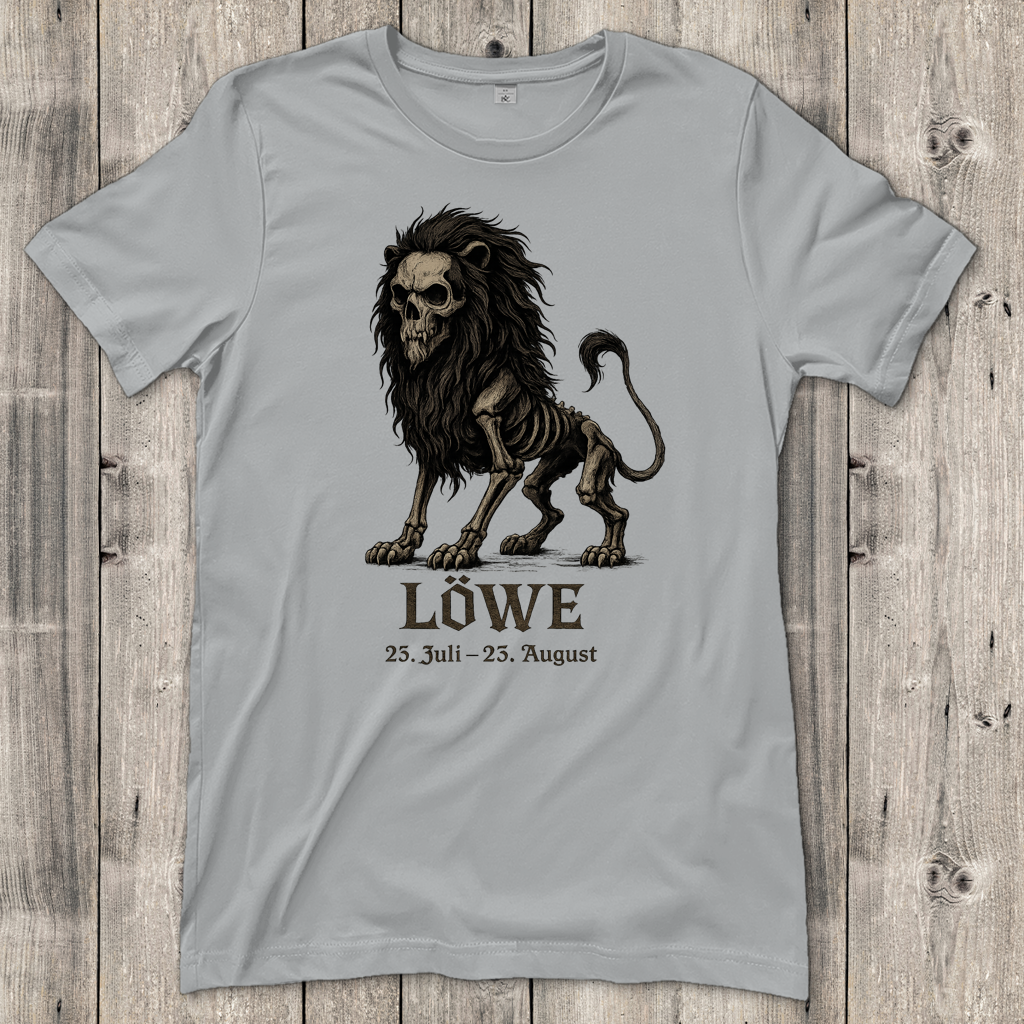 Damen T-Shirt Löwe Skelett