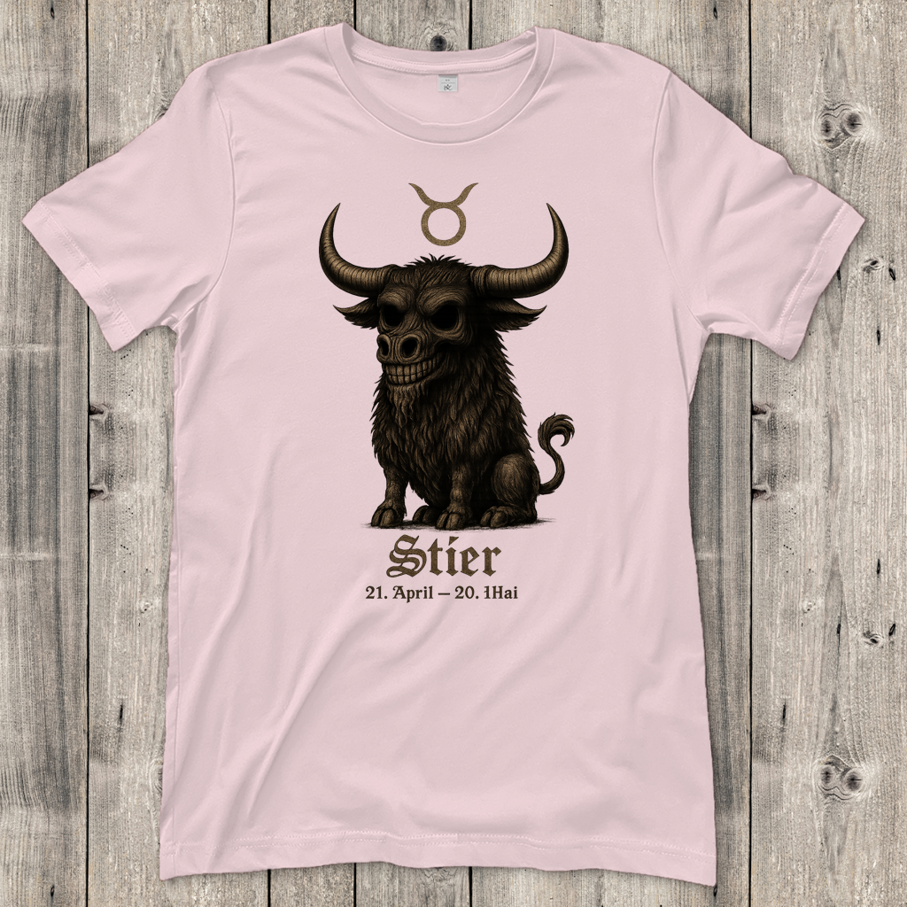 Damen T-Shirt Stier Skelett