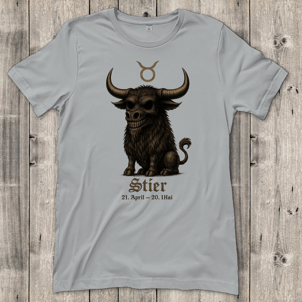 Damen T-Shirt Stier Skelett