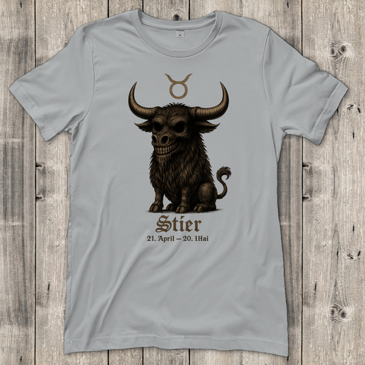 Damen T-Shirt Stier Skelett