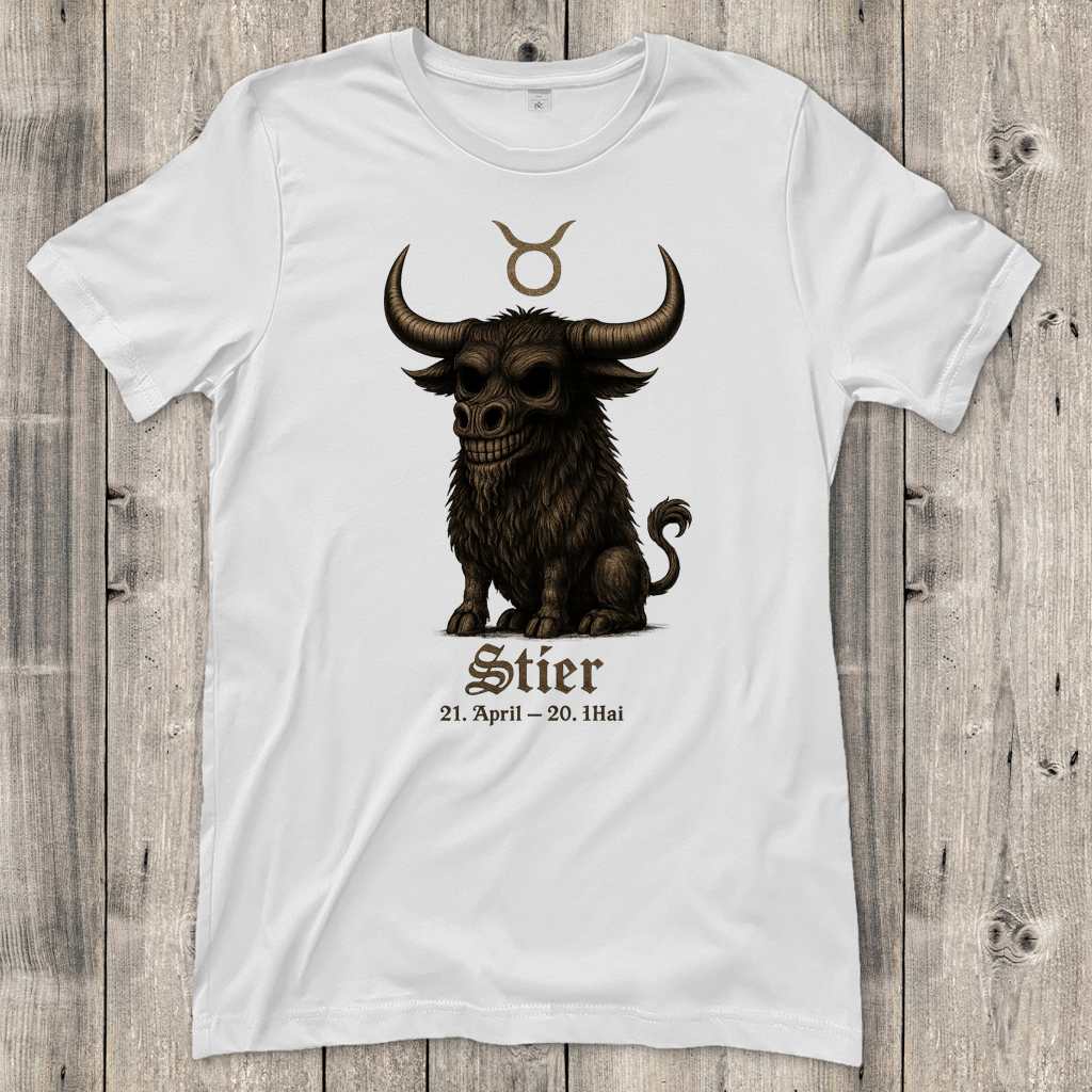 Damen T-Shirt Stier Skelett