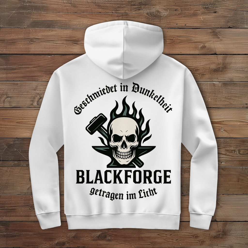 Herren Zipper Hoodie Logo Slogan Kreis Alt transparent