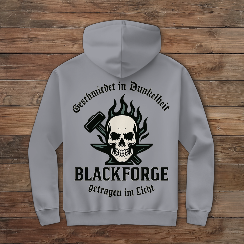 Herren Zipper Hoodie Logo Slogan Kreis Alt transparent