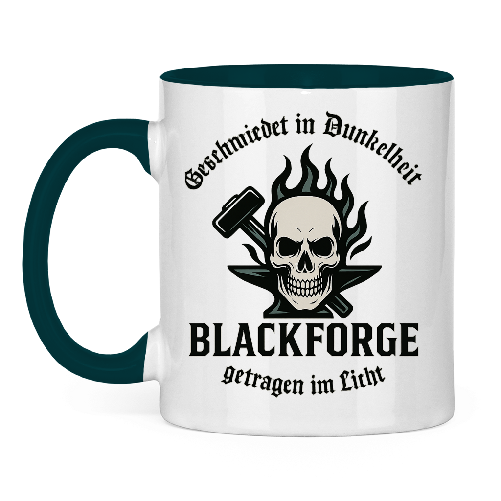 Tasse zweifarbig Logo Slogan Kreis Alt transparent
