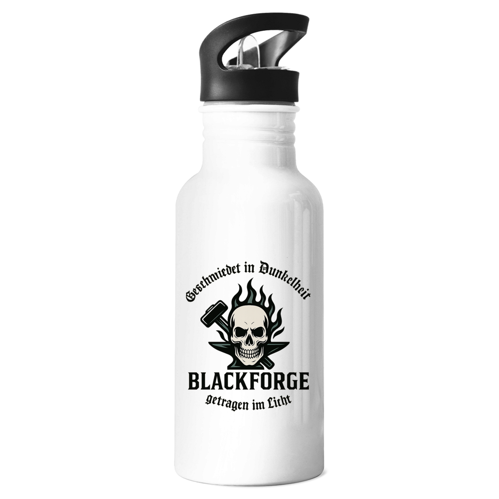 Edelstahl-Trinkflasche Logo Slogan Kreis Alt transparent
