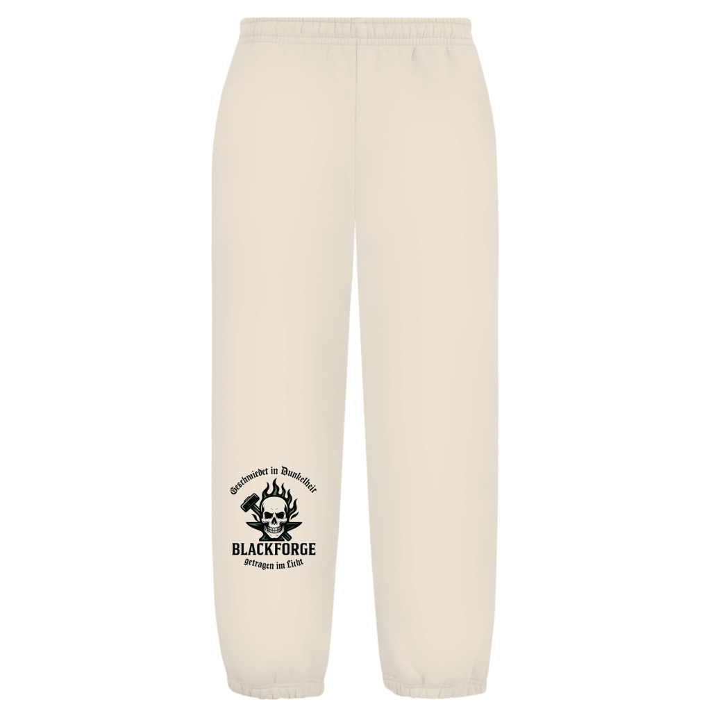 Oversized Fluffy Sweatpants Logo Slogan Kreis Alt
