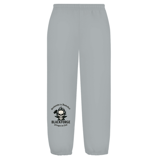 Oversized Fluffy Sweatpants Logo Slogan Kreis Alt