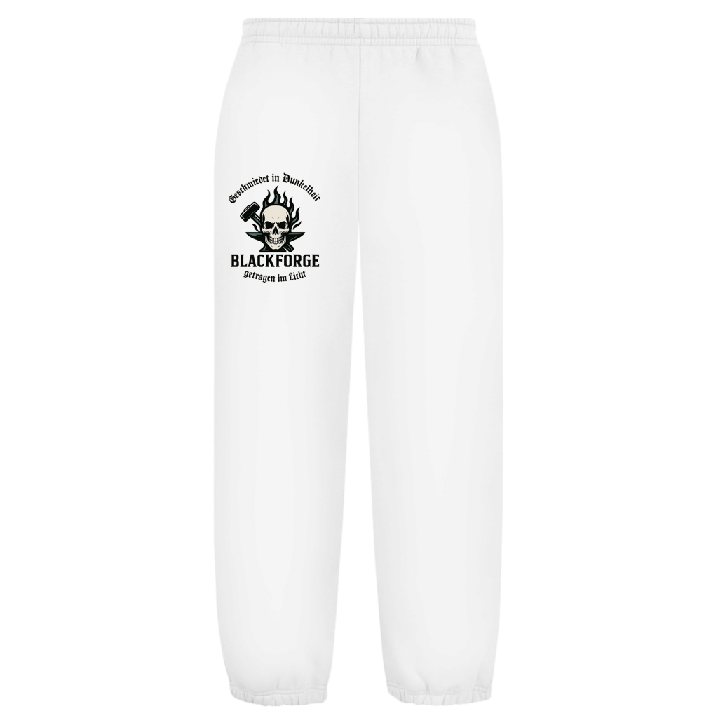 Oversize Fluffy Sweatpants Logo Slogan Kreis Alt transparent