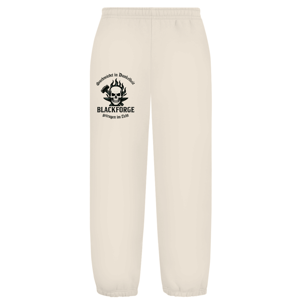 Oversize Fluffy Sweatpants Logo Slogan Kreis Alt transparent