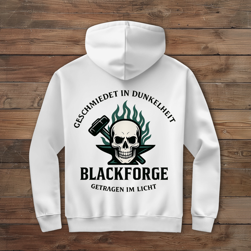 Herren Zipper Hoodie Logo Slogan transparent