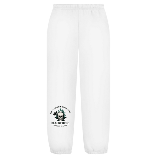 Oversize Fluffy Sweatpants Logo Slogan transparent