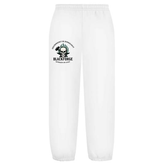 Oversize Fluffy Sweatpants Logo Slogan transparent