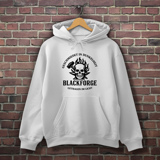 Herren Hoodie Logo Slogan Kreis  schwarz transparent