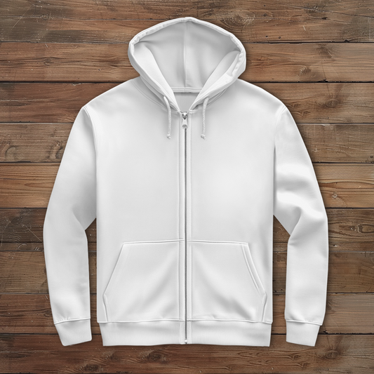 Herren Zipper Hoodie Logo Slogan Kreis  schwarz transparent