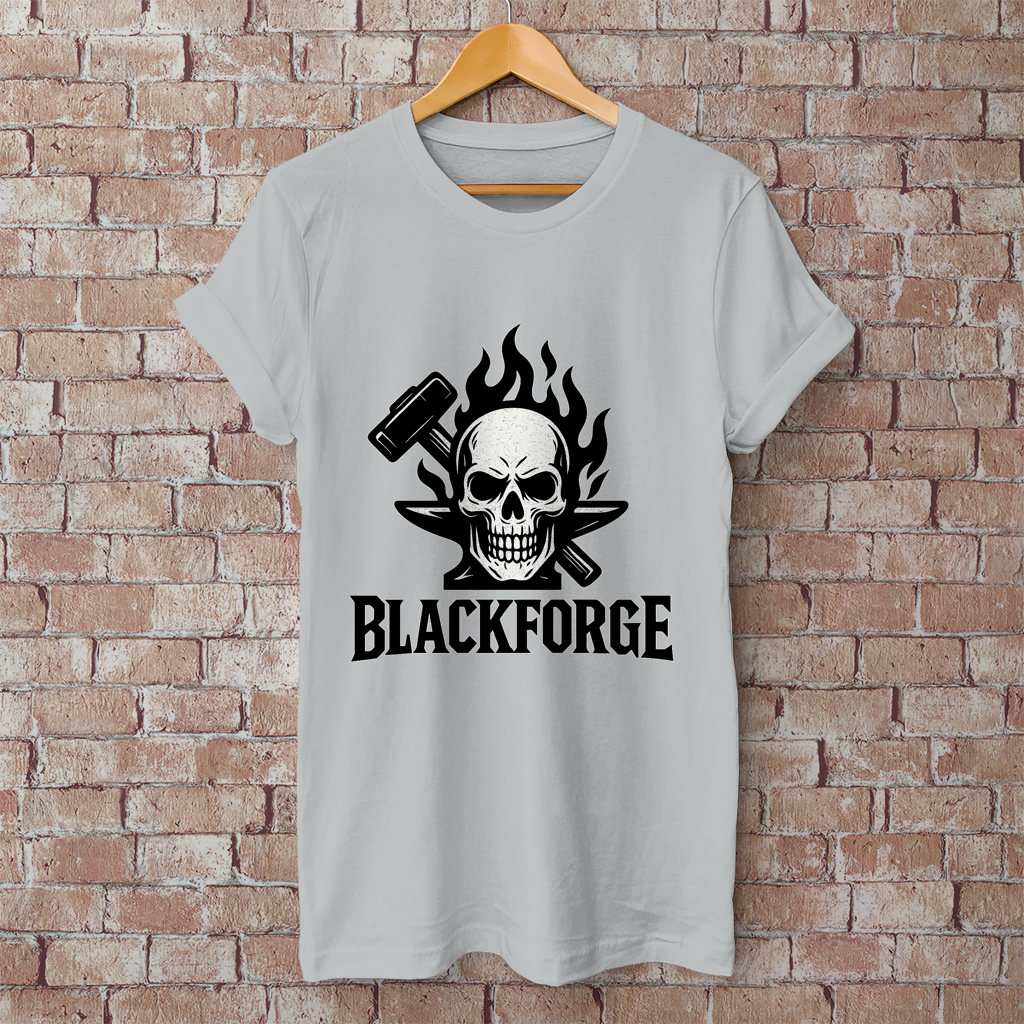 Herren T-Shirt Logo schwarz transparent