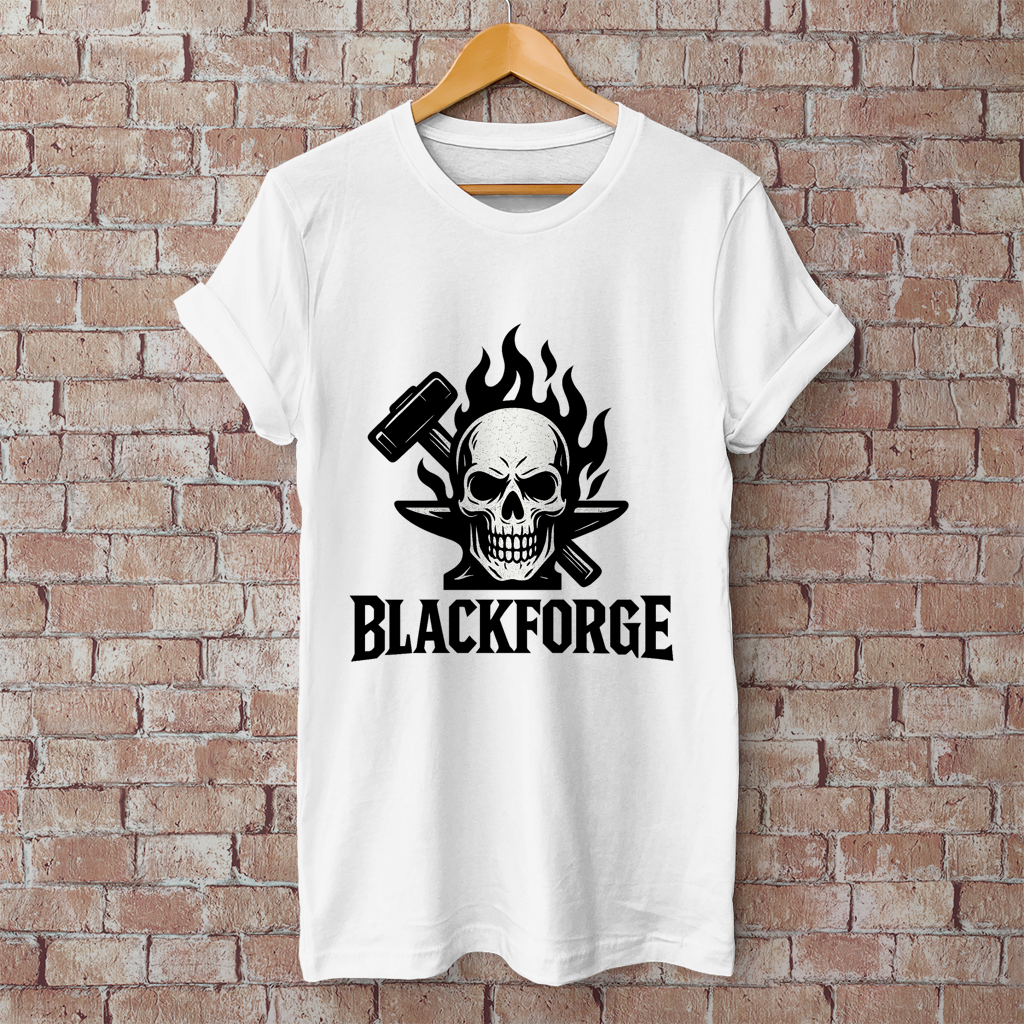 Herren T-Shirt Logo schwarz transparent