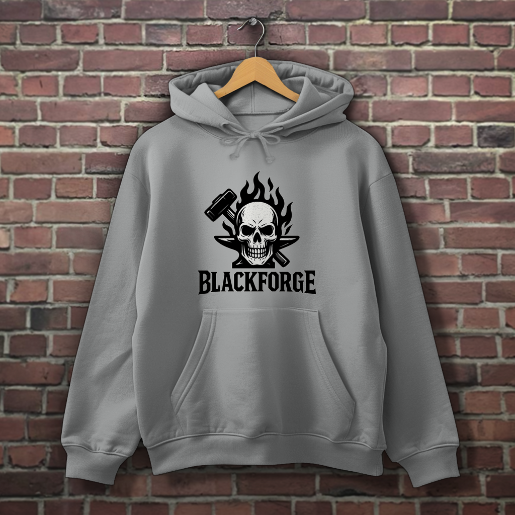 Herren Hoodie Logo schwarz transparent