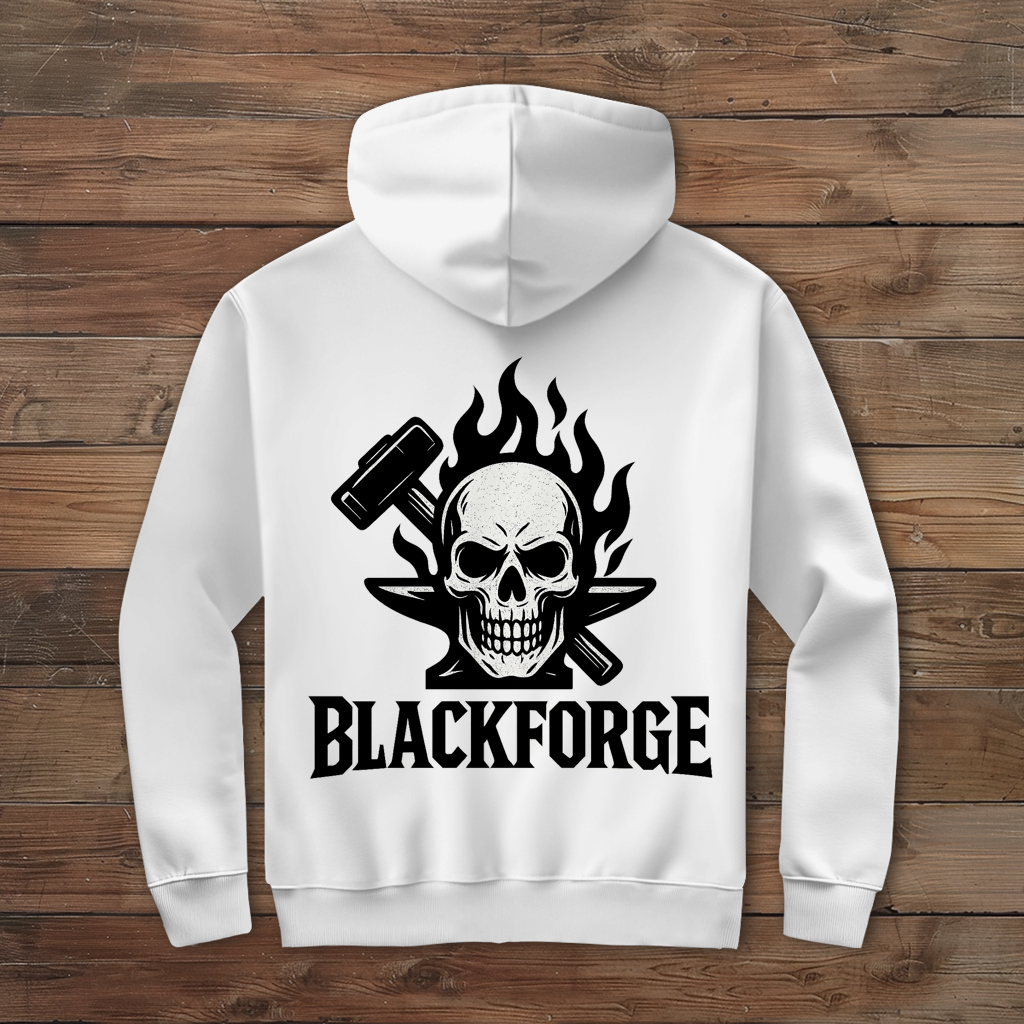 Herren Zipper Hoodie Logo schwarz transparent