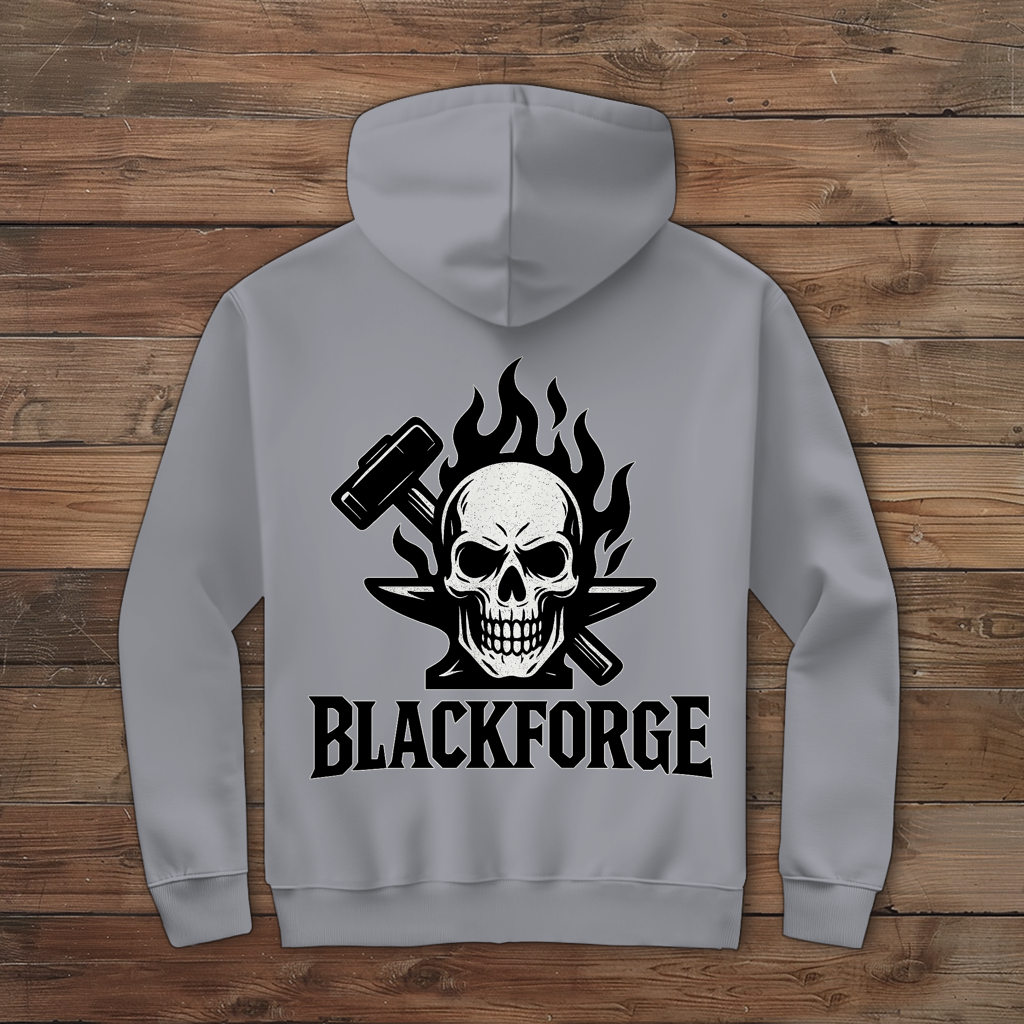 Herren Zipper Hoodie Logo schwarz transparent