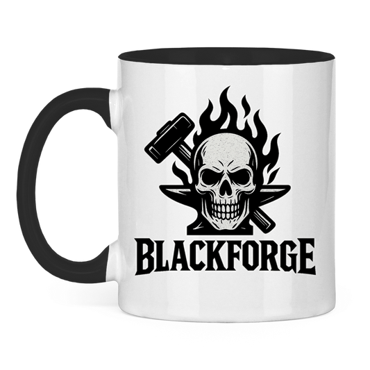 Tasse zweifarbig Logo schwarz transparent