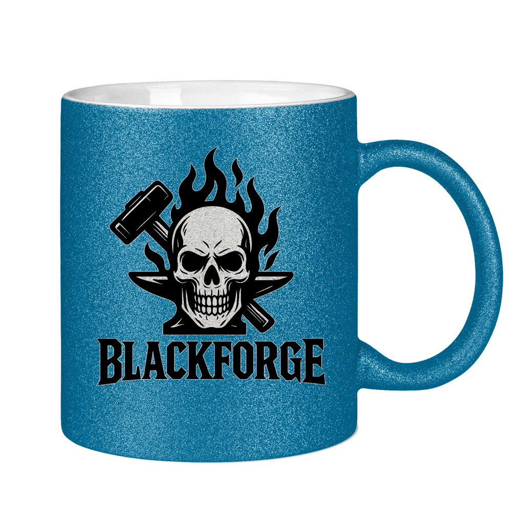 Glitzertasse Logo schwarz transparent