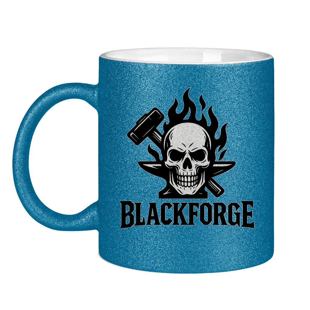 Glitzertasse Logo schwarz transparent