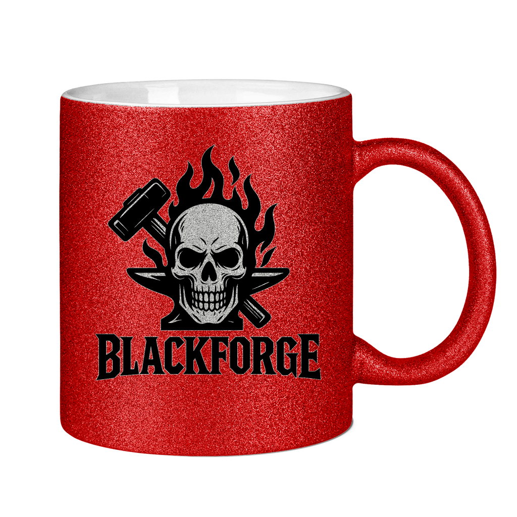 Glitzertasse Logo schwarz transparent