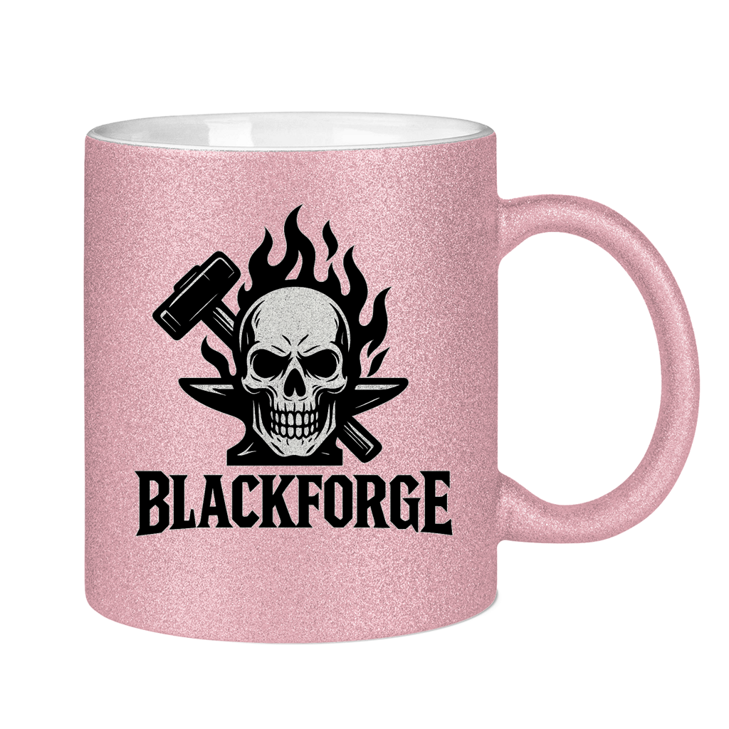 Glitzertasse Logo schwarz transparent