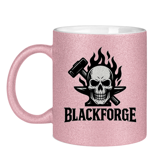Glitzertasse Logo schwarz transparent