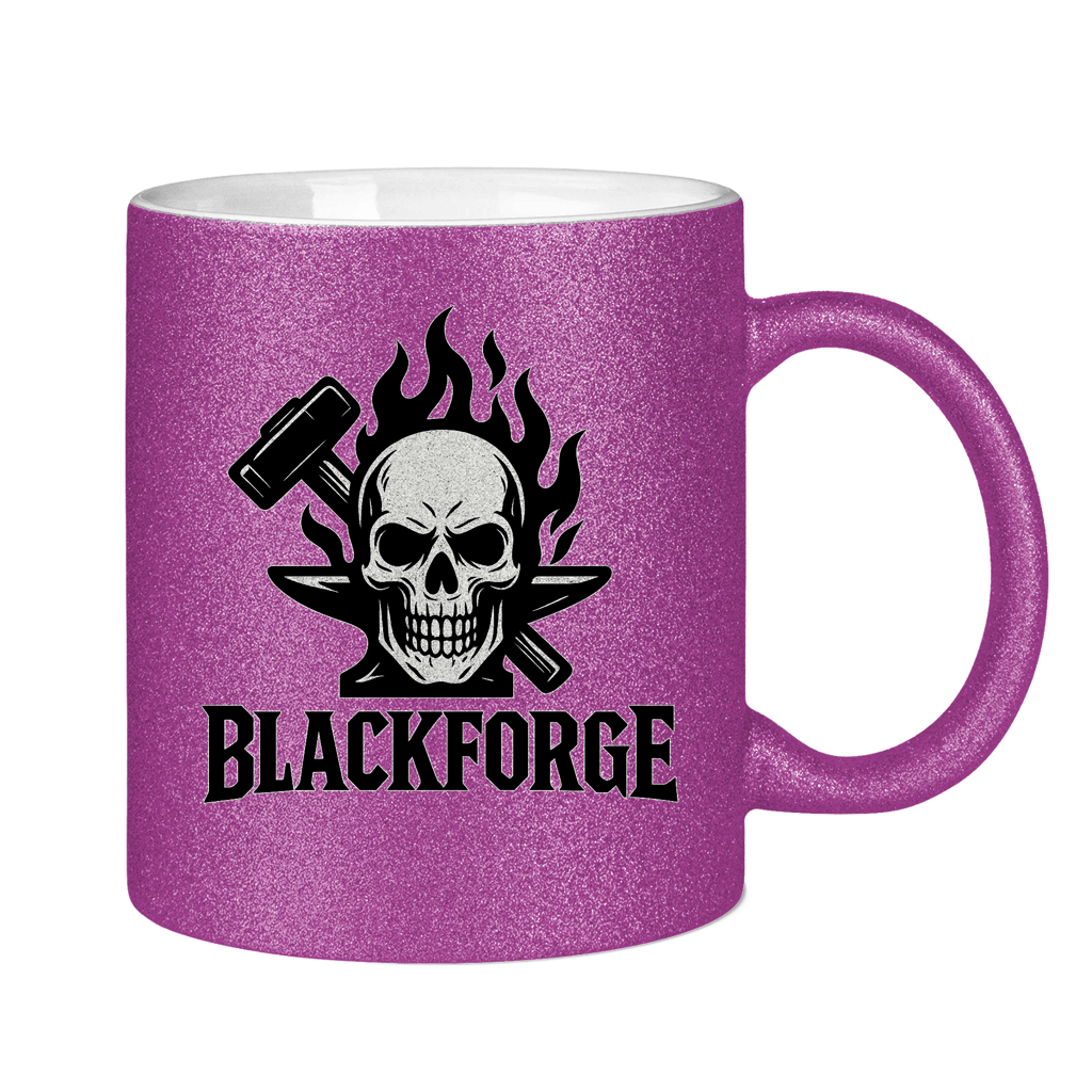 Glitzertasse Logo schwarz transparent