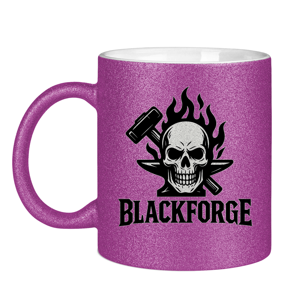 Glitzertasse Logo schwarz transparent