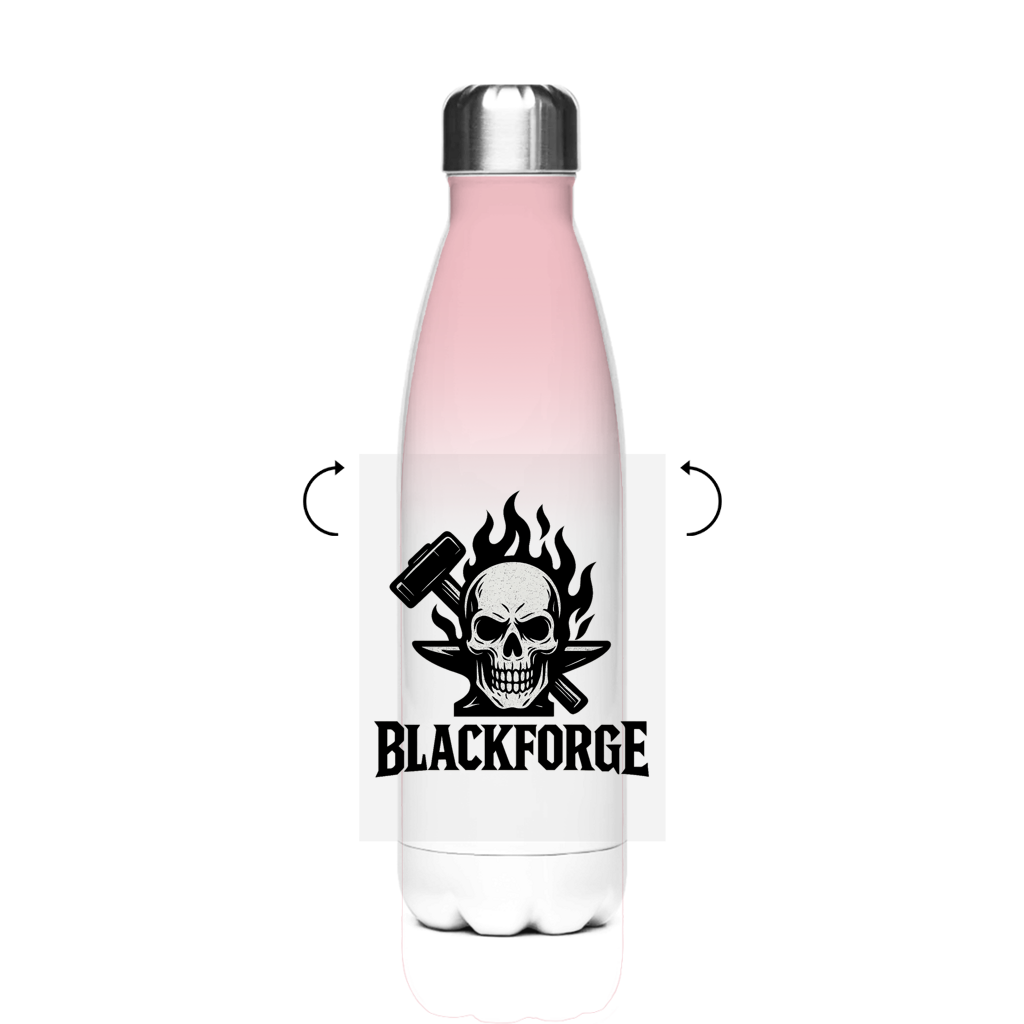 Edelstahl-Thermoflasche Logo schwarz transparent